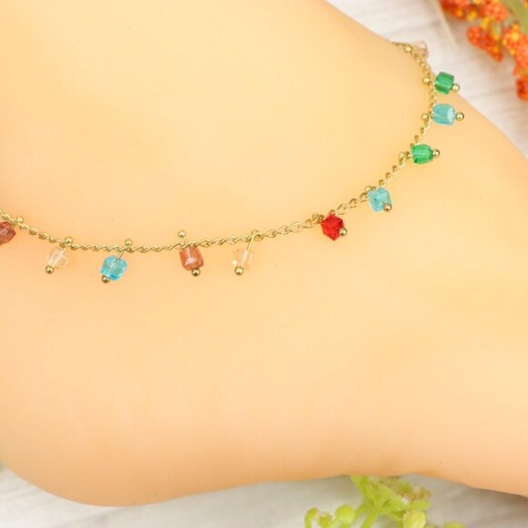 "Handmade Anklet – Elegant & Delicate Jewelry for Women | UNVRC1730 - Picture 4 of 10